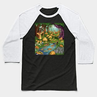 watercolor taco hunting forest Baseball T-Shirt